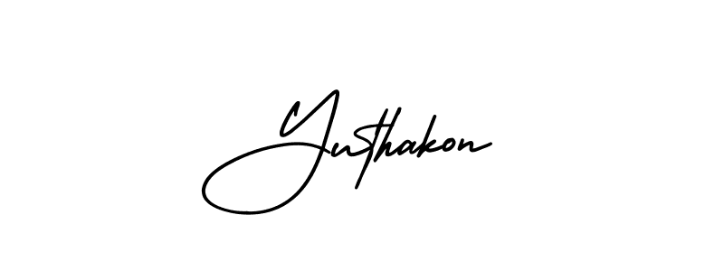 AmerikaSignatureDemo-Regular is a professional signature style that is perfect for those who want to add a touch of class to their signature. It is also a great choice for those who want to make their signature more unique. Get Yuthakon name to fancy signature for free. Yuthakon signature style 3 images and pictures png