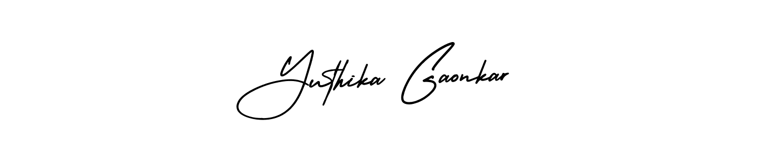 Best and Professional Signature Style for Yuthika Gaonkar. AmerikaSignatureDemo-Regular Best Signature Style Collection. Yuthika Gaonkar signature style 3 images and pictures png