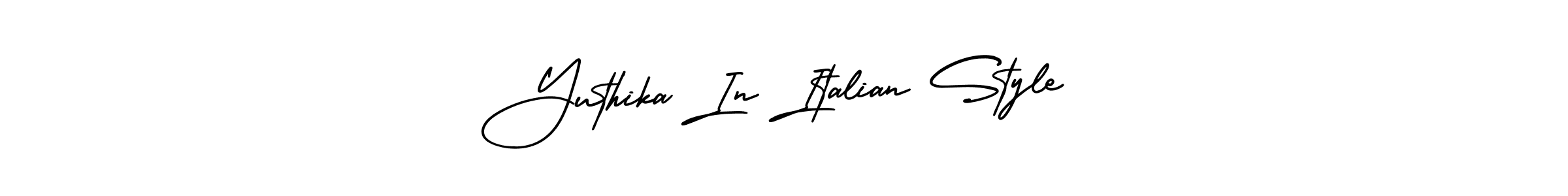 How to make Yuthika In Italian Style name signature. Use AmerikaSignatureDemo-Regular style for creating short signs online. This is the latest handwritten sign. Yuthika In Italian Style signature style 3 images and pictures png