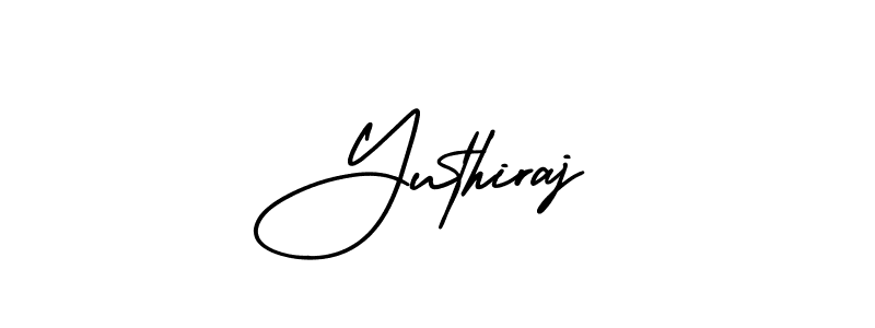 The best way (AmerikaSignatureDemo-Regular) to make a short signature is to pick only two or three words in your name. The name Yuthiraj include a total of six letters. For converting this name. Yuthiraj signature style 3 images and pictures png