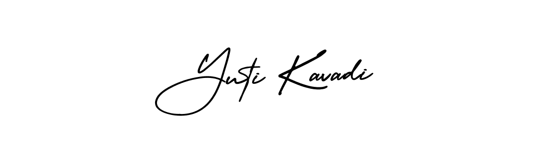 How to make Yuti Kavadi name signature. Use AmerikaSignatureDemo-Regular style for creating short signs online. This is the latest handwritten sign. Yuti Kavadi signature style 3 images and pictures png