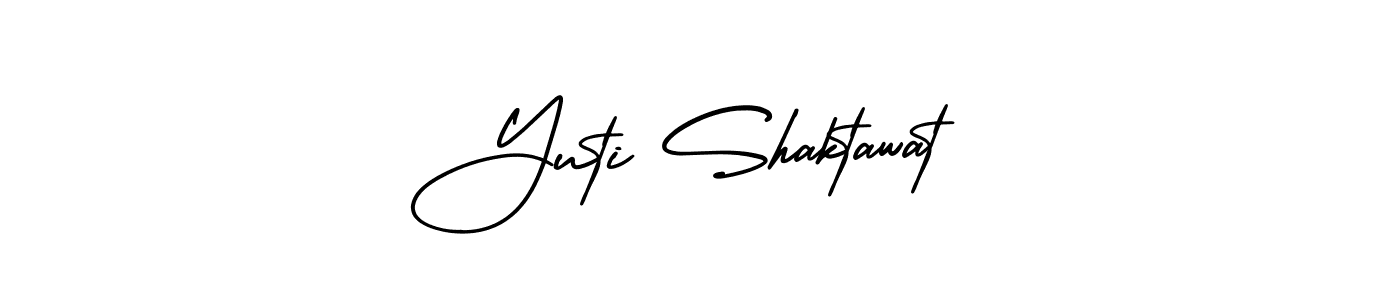 This is the best signature style for the Yuti Shaktawat name. Also you like these signature font (AmerikaSignatureDemo-Regular). Mix name signature. Yuti Shaktawat signature style 3 images and pictures png