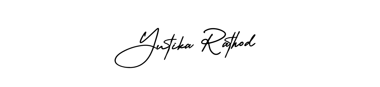 Make a beautiful signature design for name Yutika Rathod. With this signature (AmerikaSignatureDemo-Regular) style, you can create a handwritten signature for free. Yutika Rathod signature style 3 images and pictures png