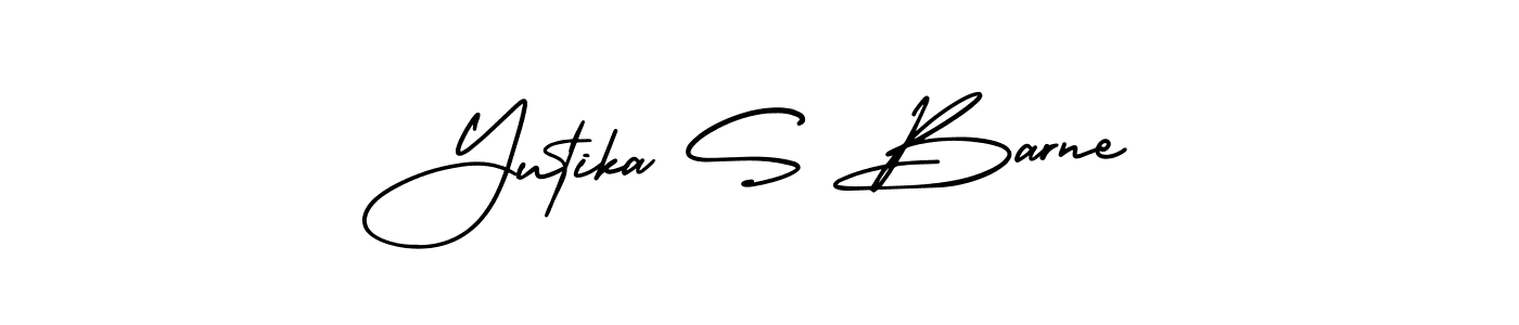 Make a beautiful signature design for name Yutika S Barne. With this signature (AmerikaSignatureDemo-Regular) style, you can create a handwritten signature for free. Yutika S Barne signature style 3 images and pictures png