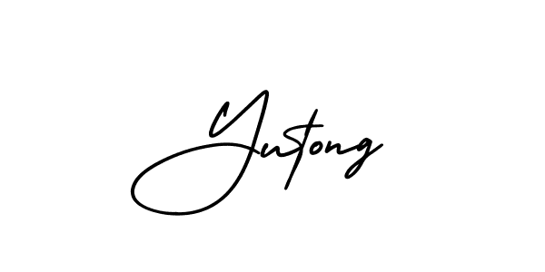 How to make Yutong signature? AmerikaSignatureDemo-Regular is a professional autograph style. Create handwritten signature for Yutong name. Yutong signature style 3 images and pictures png