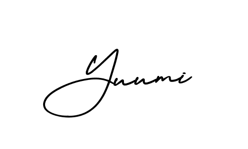 Design your own signature with our free online signature maker. With this signature software, you can create a handwritten (AmerikaSignatureDemo-Regular) signature for name Yuumi. Yuumi signature style 3 images and pictures png