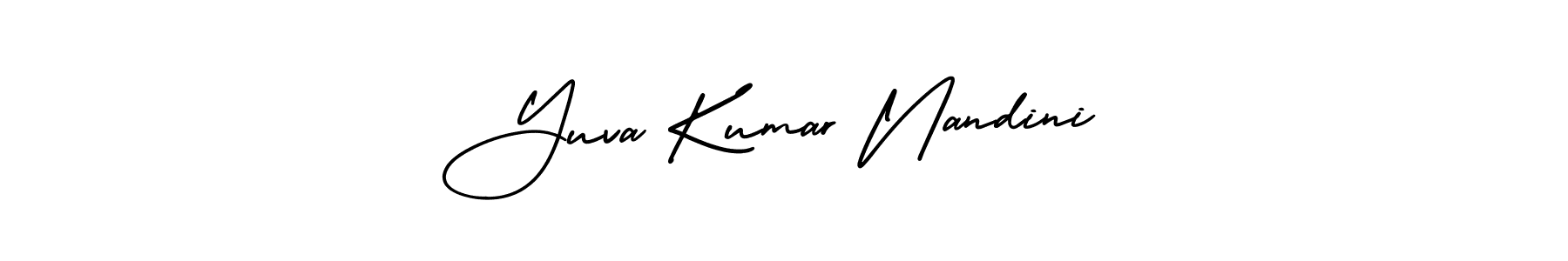 How to make Yuva Kumar Nandini name signature. Use AmerikaSignatureDemo-Regular style for creating short signs online. This is the latest handwritten sign. Yuva Kumar Nandini signature style 3 images and pictures png
