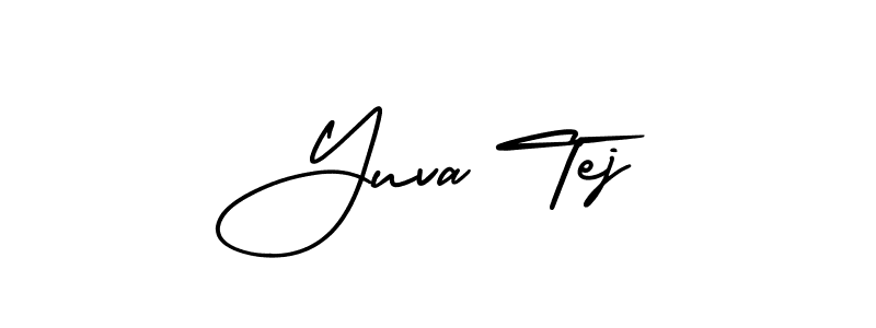 It looks lik you need a new signature style for name Yuva Tej. Design unique handwritten (AmerikaSignatureDemo-Regular) signature with our free signature maker in just a few clicks. Yuva Tej signature style 3 images and pictures png