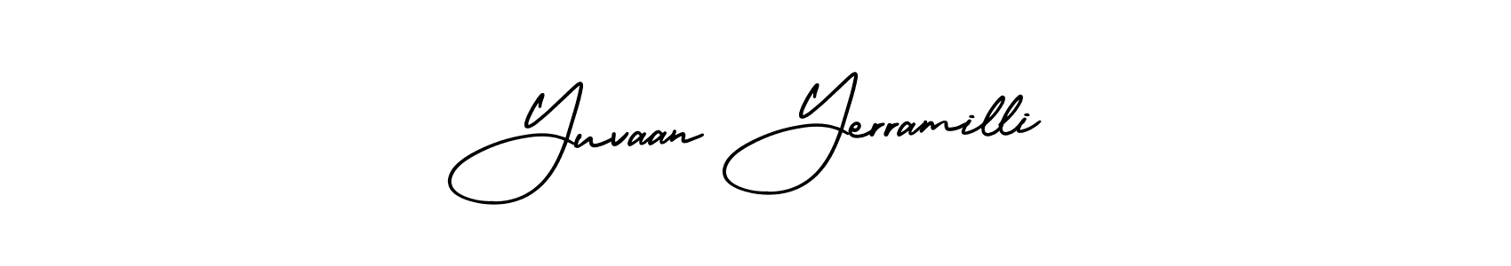 Yuvaan Yerramilli stylish signature style. Best Handwritten Sign (AmerikaSignatureDemo-Regular) for my name. Handwritten Signature Collection Ideas for my name Yuvaan Yerramilli. Yuvaan Yerramilli signature style 3 images and pictures png
