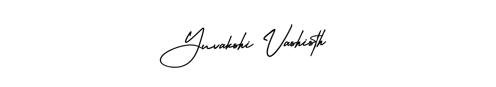 The best way (AmerikaSignatureDemo-Regular) to make a short signature is to pick only two or three words in your name. The name Yuvakshi Vashisth include a total of six letters. For converting this name. Yuvakshi Vashisth signature style 3 images and pictures png