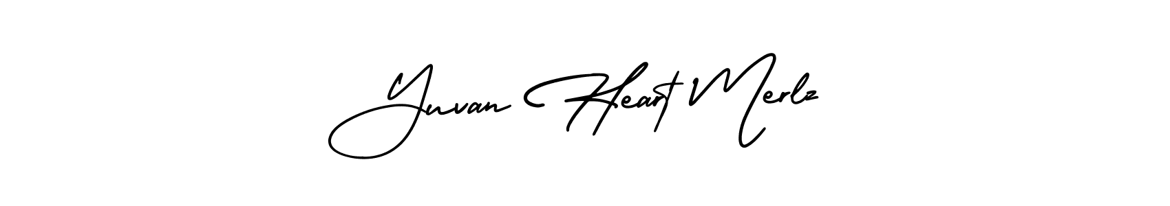 if you are searching for the best signature style for your name Yuvan Heart Merlz. so please give up your signature search. here we have designed multiple signature styles  using AmerikaSignatureDemo-Regular. Yuvan Heart Merlz signature style 3 images and pictures png