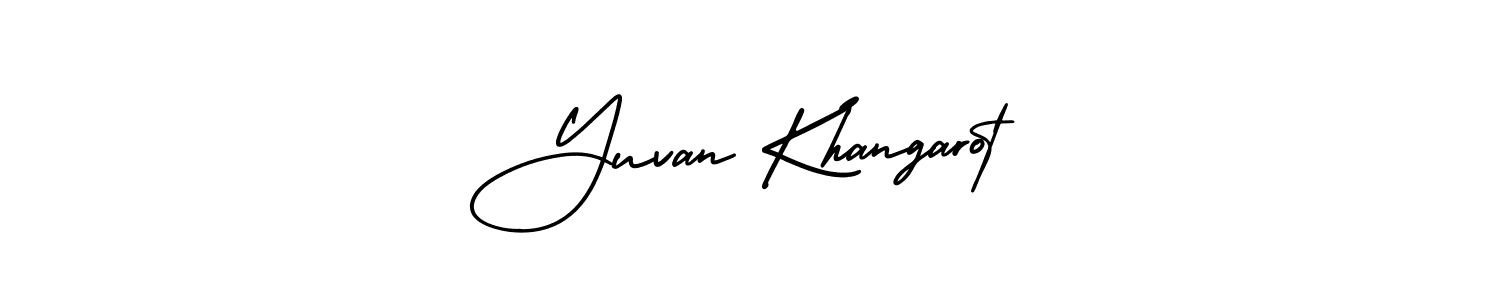 Use a signature maker to create a handwritten signature online. With this signature software, you can design (AmerikaSignatureDemo-Regular) your own signature for name Yuvan Khangarot. Yuvan Khangarot signature style 3 images and pictures png