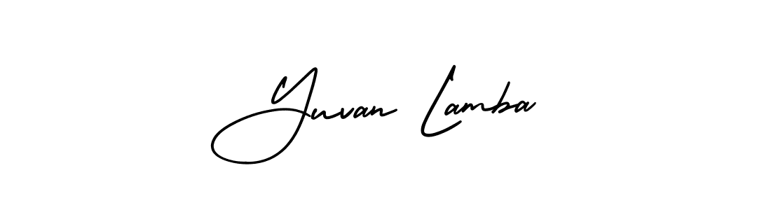 See photos of Yuvan Lamba official signature by Spectra . Check more albums & portfolios. Read reviews & check more about AmerikaSignatureDemo-Regular font. Yuvan Lamba signature style 3 images and pictures png