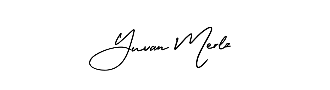 Also You can easily find your signature by using the search form. We will create Yuvan Merlz name handwritten signature images for you free of cost using AmerikaSignatureDemo-Regular sign style. Yuvan Merlz signature style 3 images and pictures png