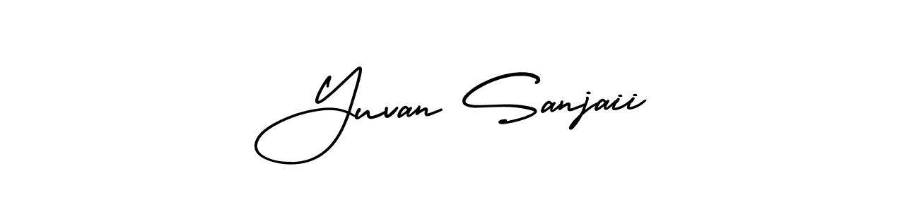 Design your own signature with our free online signature maker. With this signature software, you can create a handwritten (AmerikaSignatureDemo-Regular) signature for name Yuvan Sanjaii. Yuvan Sanjaii signature style 3 images and pictures png