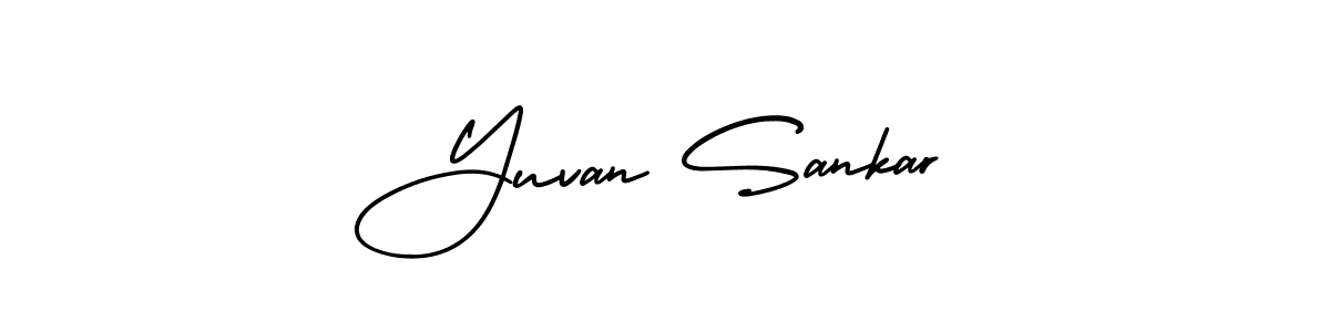 How to make Yuvan Sankar signature? AmerikaSignatureDemo-Regular is a professional autograph style. Create handwritten signature for Yuvan Sankar name. Yuvan Sankar signature style 3 images and pictures png