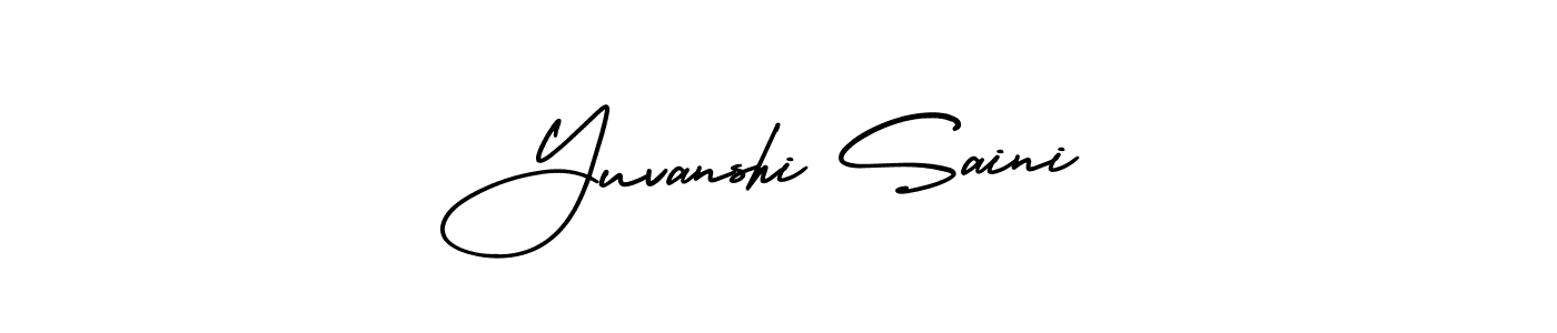 It looks lik you need a new signature style for name Yuvanshi Saini. Design unique handwritten (AmerikaSignatureDemo-Regular) signature with our free signature maker in just a few clicks. Yuvanshi Saini signature style 3 images and pictures png