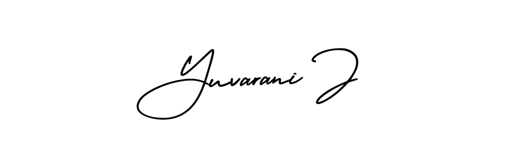 AmerikaSignatureDemo-Regular is a professional signature style that is perfect for those who want to add a touch of class to their signature. It is also a great choice for those who want to make their signature more unique. Get Yuvarani J name to fancy signature for free. Yuvarani J signature style 3 images and pictures png