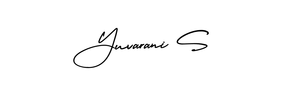 Design your own signature with our free online signature maker. With this signature software, you can create a handwritten (AmerikaSignatureDemo-Regular) signature for name Yuvarani S. Yuvarani S signature style 3 images and pictures png