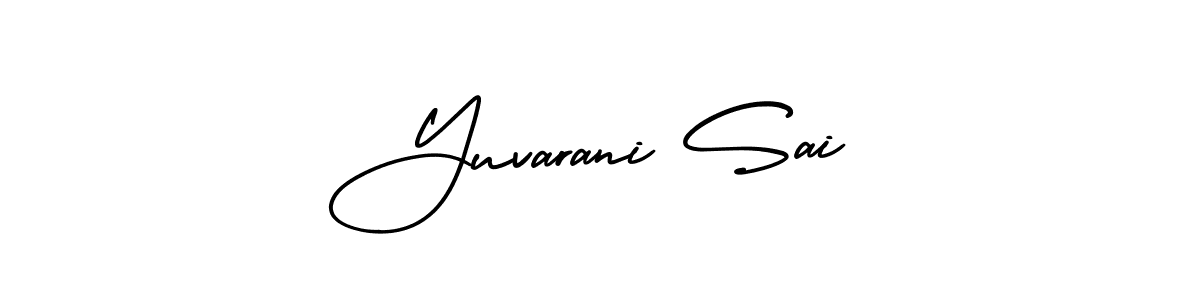 Similarly AmerikaSignatureDemo-Regular is the best handwritten signature design. Signature creator online .You can use it as an online autograph creator for name Yuvarani Sai. Yuvarani Sai signature style 3 images and pictures png