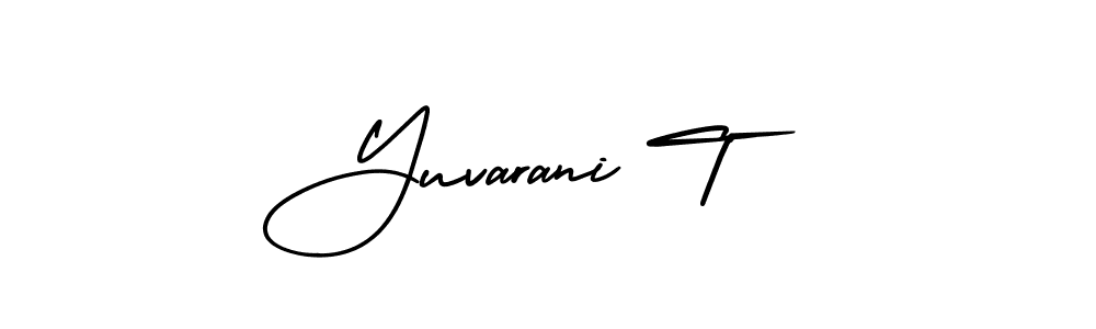 How to make Yuvarani T signature? AmerikaSignatureDemo-Regular is a professional autograph style. Create handwritten signature for Yuvarani T name. Yuvarani T signature style 3 images and pictures png