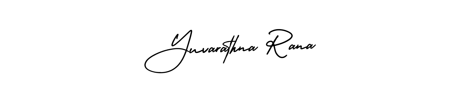 Make a beautiful signature design for name Yuvarathna Rana. With this signature (AmerikaSignatureDemo-Regular) style, you can create a handwritten signature for free. Yuvarathna Rana signature style 3 images and pictures png
