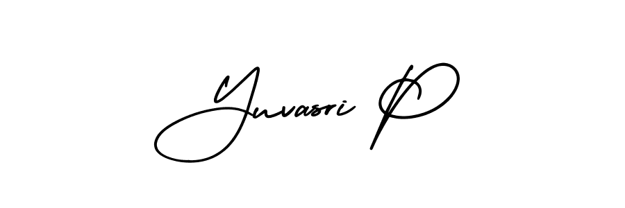 Make a beautiful signature design for name Yuvasri P. With this signature (AmerikaSignatureDemo-Regular) style, you can create a handwritten signature for free. Yuvasri P signature style 3 images and pictures png
