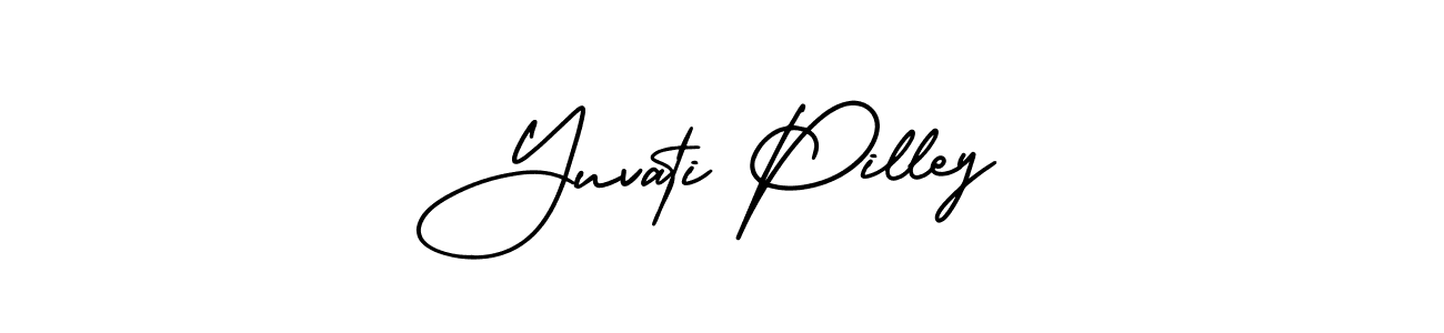 Use a signature maker to create a handwritten signature online. With this signature software, you can design (AmerikaSignatureDemo-Regular) your own signature for name Yuvati Pilley. Yuvati Pilley signature style 3 images and pictures png