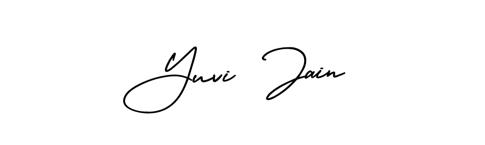 Yuvi  Jain stylish signature style. Best Handwritten Sign (AmerikaSignatureDemo-Regular) for my name. Handwritten Signature Collection Ideas for my name Yuvi  Jain. Yuvi  Jain signature style 3 images and pictures png