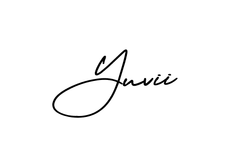 This is the best signature style for the Yuvii name. Also you like these signature font (AmerikaSignatureDemo-Regular). Mix name signature. Yuvii signature style 3 images and pictures png