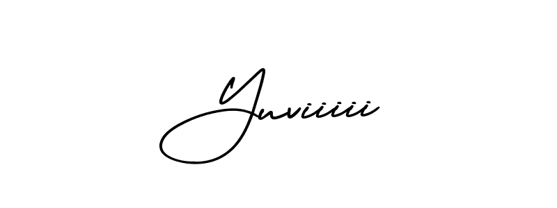 How to make Yuviiiii signature? AmerikaSignatureDemo-Regular is a professional autograph style. Create handwritten signature for Yuviiiii name. Yuviiiii signature style 3 images and pictures png