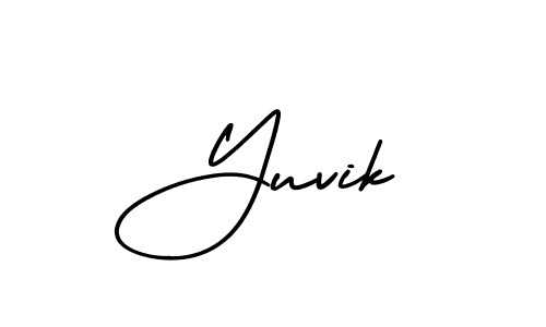 This is the best signature style for the Yuvik name. Also you like these signature font (AmerikaSignatureDemo-Regular). Mix name signature. Yuvik signature style 3 images and pictures png