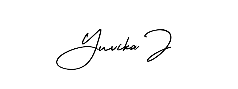 Similarly AmerikaSignatureDemo-Regular is the best handwritten signature design. Signature creator online .You can use it as an online autograph creator for name Yuvika J. Yuvika J signature style 3 images and pictures png