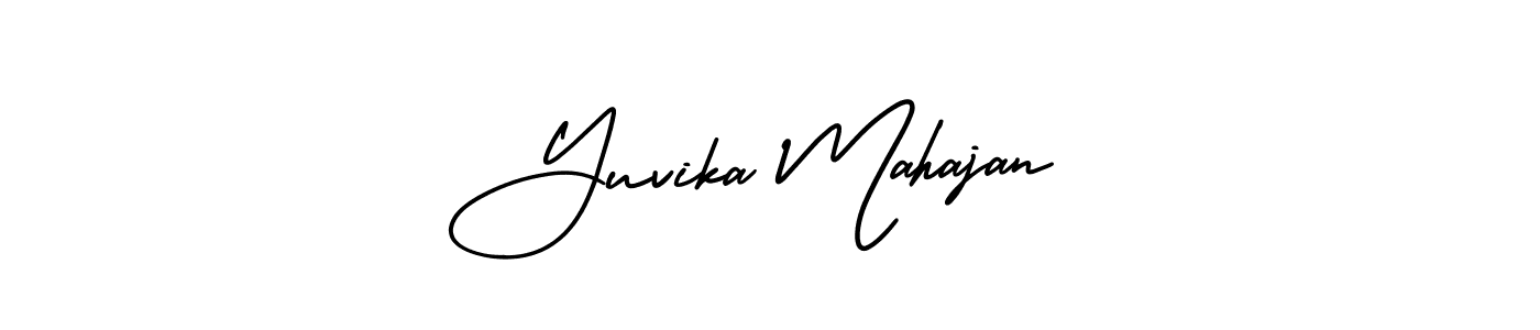 How to Draw Yuvika Mahajan signature style? AmerikaSignatureDemo-Regular is a latest design signature styles for name Yuvika Mahajan. Yuvika Mahajan signature style 3 images and pictures png