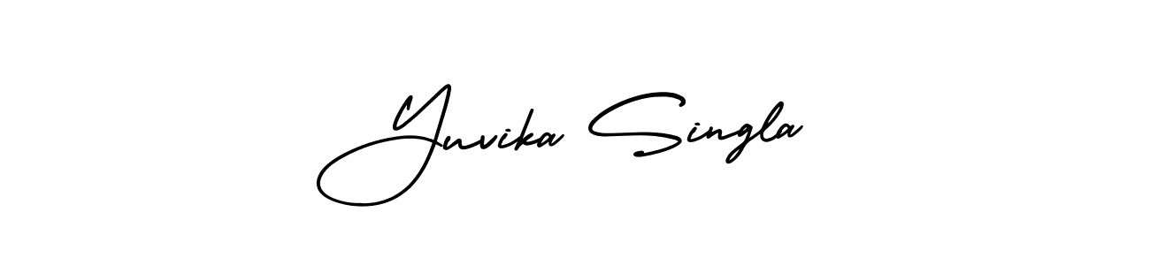 if you are searching for the best signature style for your name Yuvika Singla. so please give up your signature search. here we have designed multiple signature styles  using AmerikaSignatureDemo-Regular. Yuvika Singla signature style 3 images and pictures png