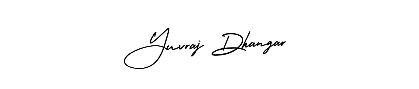 Similarly AmerikaSignatureDemo-Regular is the best handwritten signature design. Signature creator online .You can use it as an online autograph creator for name Yuvraj Dhangar. Yuvraj Dhangar signature style 3 images and pictures png