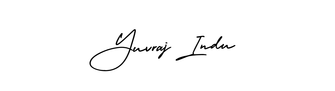 Also You can easily find your signature by using the search form. We will create Yuvraj Indu name handwritten signature images for you free of cost using AmerikaSignatureDemo-Regular sign style. Yuvraj Indu signature style 3 images and pictures png