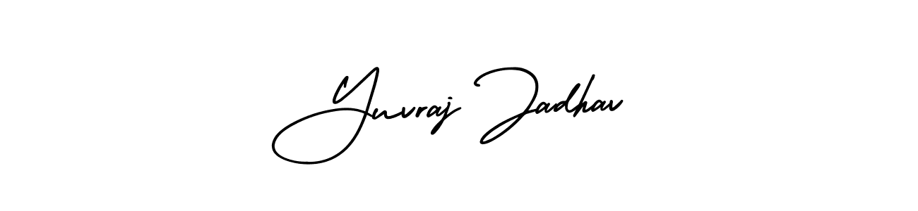 Yuvraj Jadhav stylish signature style. Best Handwritten Sign (AmerikaSignatureDemo-Regular) for my name. Handwritten Signature Collection Ideas for my name Yuvraj Jadhav. Yuvraj Jadhav signature style 3 images and pictures png