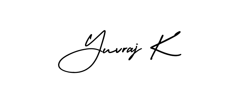 Make a beautiful signature design for name Yuvraj K. Use this online signature maker to create a handwritten signature for free. Yuvraj K signature style 3 images and pictures png