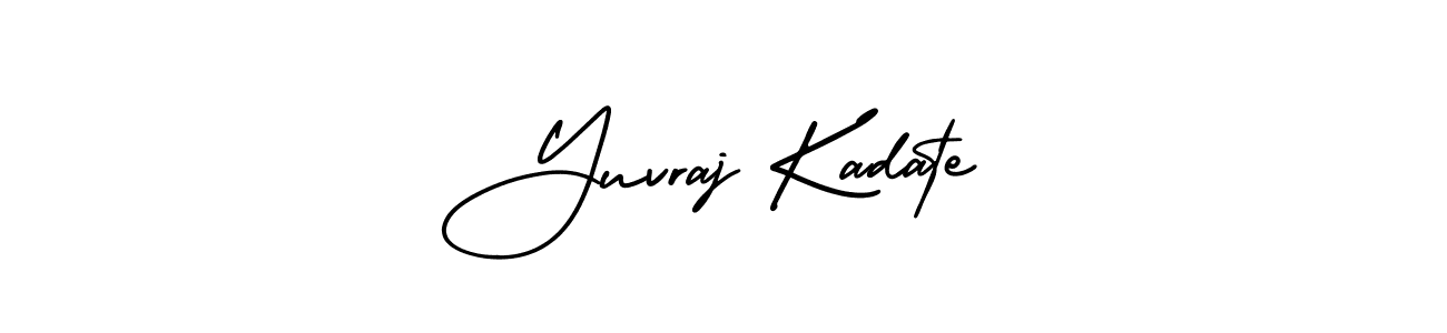 if you are searching for the best signature style for your name Yuvraj Kadate. so please give up your signature search. here we have designed multiple signature styles  using AmerikaSignatureDemo-Regular. Yuvraj Kadate signature style 3 images and pictures png