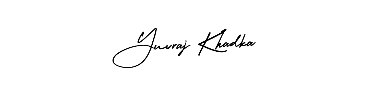 Similarly AmerikaSignatureDemo-Regular is the best handwritten signature design. Signature creator online .You can use it as an online autograph creator for name Yuvraj Khadka. Yuvraj Khadka signature style 3 images and pictures png