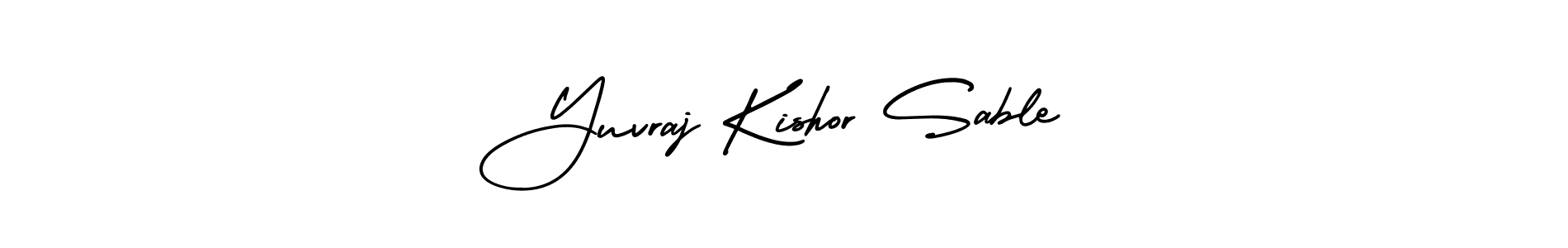 if you are searching for the best signature style for your name Yuvraj Kishor Sable. so please give up your signature search. here we have designed multiple signature styles  using AmerikaSignatureDemo-Regular. Yuvraj Kishor Sable signature style 3 images and pictures png