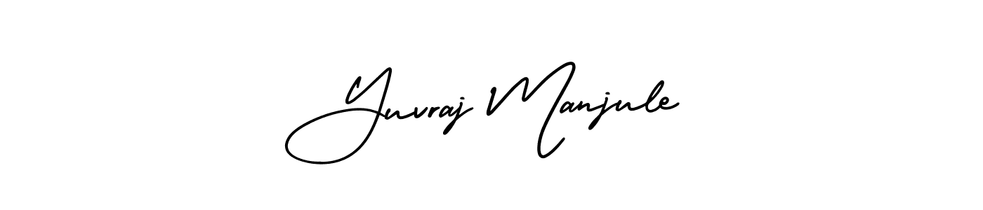 Make a beautiful signature design for name Yuvraj Manjule. With this signature (AmerikaSignatureDemo-Regular) style, you can create a handwritten signature for free. Yuvraj Manjule signature style 3 images and pictures png