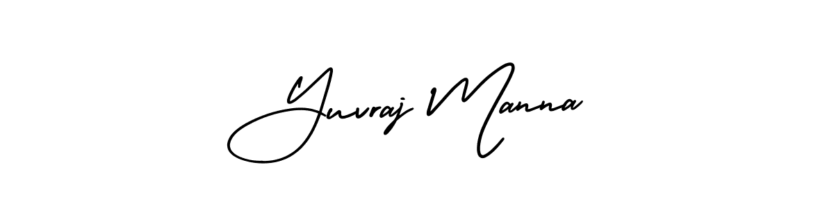 Yuvraj Manna stylish signature style. Best Handwritten Sign (AmerikaSignatureDemo-Regular) for my name. Handwritten Signature Collection Ideas for my name Yuvraj Manna. Yuvraj Manna signature style 3 images and pictures png