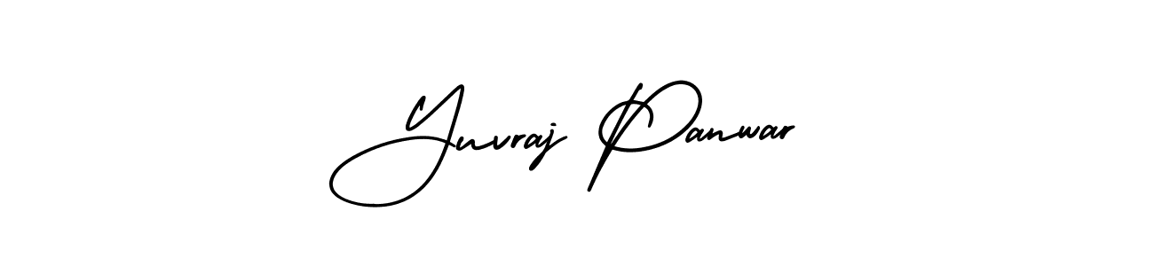 The best way (AmerikaSignatureDemo-Regular) to make a short signature is to pick only two or three words in your name. The name Yuvraj Panwar include a total of six letters. For converting this name. Yuvraj Panwar signature style 3 images and pictures png