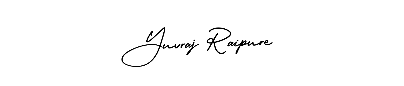 The best way (AmerikaSignatureDemo-Regular) to make a short signature is to pick only two or three words in your name. The name Yuvraj Raipure include a total of six letters. For converting this name. Yuvraj Raipure signature style 3 images and pictures png
