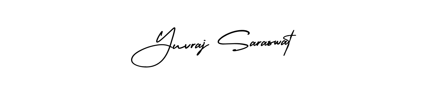 if you are searching for the best signature style for your name Yuvraj Saraswat. so please give up your signature search. here we have designed multiple signature styles  using AmerikaSignatureDemo-Regular. Yuvraj Saraswat signature style 3 images and pictures png