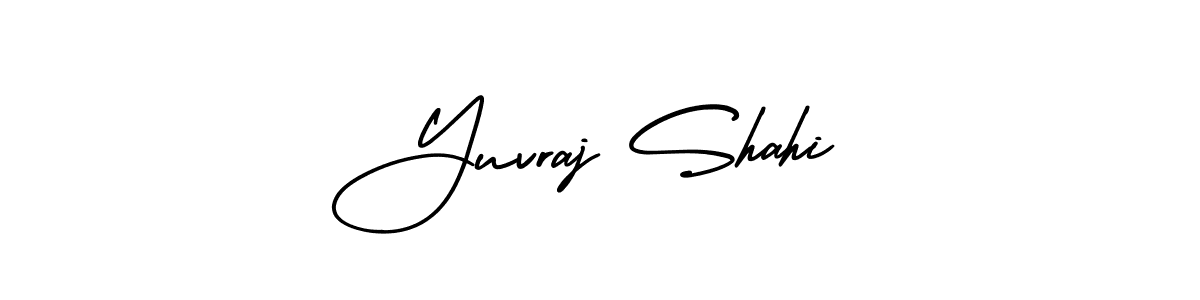 Yuvraj Shahi stylish signature style. Best Handwritten Sign (AmerikaSignatureDemo-Regular) for my name. Handwritten Signature Collection Ideas for my name Yuvraj Shahi. Yuvraj Shahi signature style 3 images and pictures png