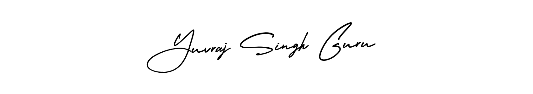 Yuvraj Singh Guru stylish signature style. Best Handwritten Sign (AmerikaSignatureDemo-Regular) for my name. Handwritten Signature Collection Ideas for my name Yuvraj Singh Guru. Yuvraj Singh Guru signature style 3 images and pictures png