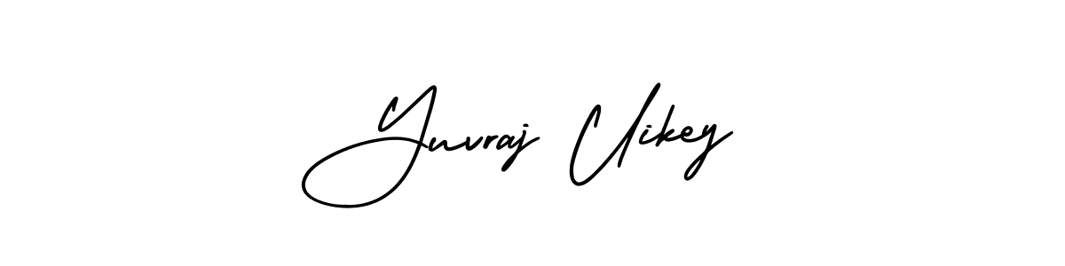 Check out images of Autograph of Yuvraj Uikey name. Actor Yuvraj Uikey Signature Style. AmerikaSignatureDemo-Regular is a professional sign style online. Yuvraj Uikey signature style 3 images and pictures png